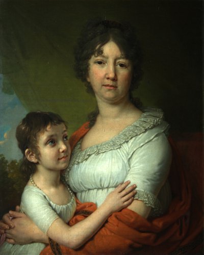 Portrait of A.E. Labzina and Her Foster-Daughter S.A. Mudrova by Vladimir Lukich Borovikovsky