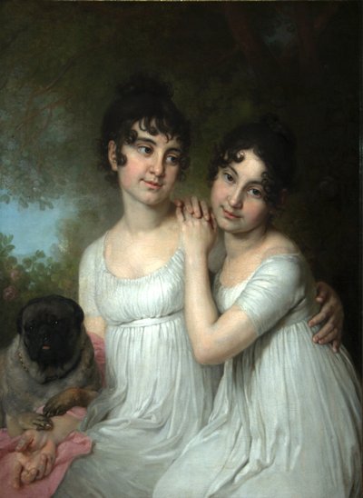 Portrait of Countesses E.A. and A.A. Kurakin by Vladimir Lukich Borovikovsky