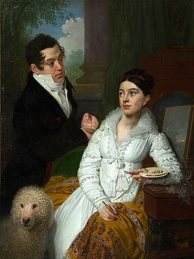 Portrait of Princess Alexandra Gregorievna and Prince Aleksey Alexandrovich Lobanov Rostovsky by Vladimir Lukich Borovikovsky