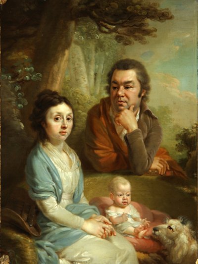 Portrait of Vasily Nebolsin, His Wife Avdotia and Child by Vladimir Lukich Borovikovsky