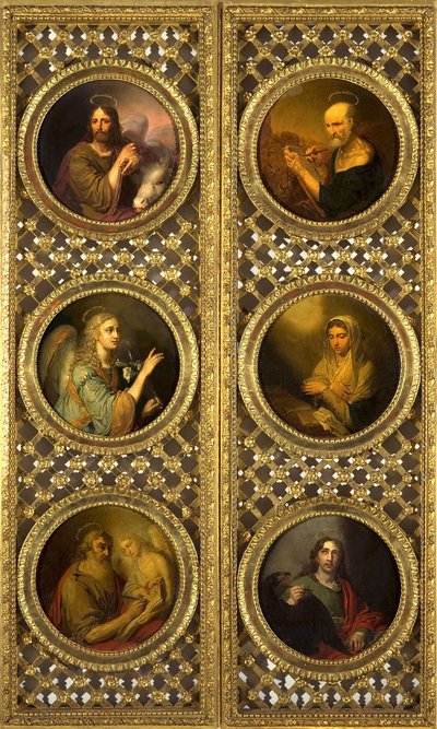 Royal Doors with Christ, the Virgin, the Archangel Gabriel and the Four Evangelists, 1804-09 by Vladimir Lukich Borovikovsky