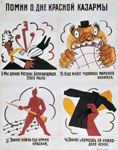 Recall the Day of the Red Army, Okna Rosta by Vladimir Mayakovsky