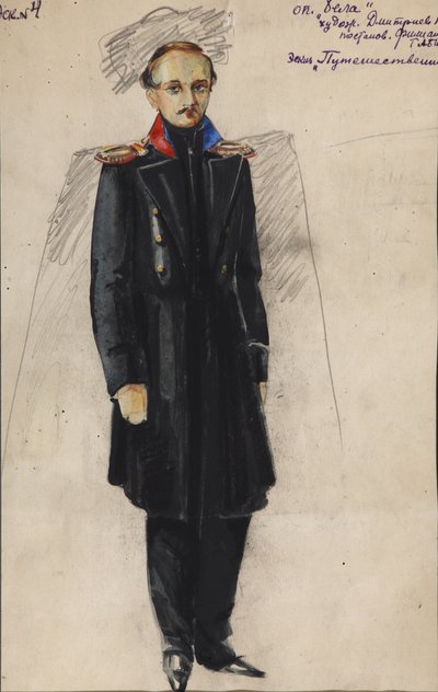 Lermontov. Costume Design for the Opera Béla by A. Alexandrov by Vladimir Vladimirovich Dmitriyev