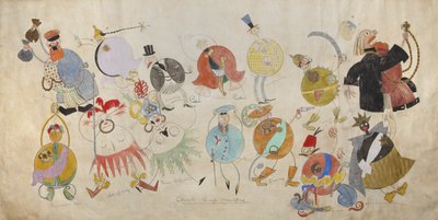 Costume design for the theater play Mystery-Bouffe by Vladimir Mayakovsky by Vladimir Vladimirovich Mayakovsky