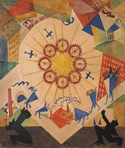 Promised Land. Stage Design for the Play Mystery-Bouffe by Vladimir Mayakovsky by Vladimir Vladimirovich Mayakovsky