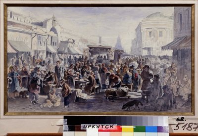 The Second Hand Market In Moscow by Vladimir Yegorovich Makovski
