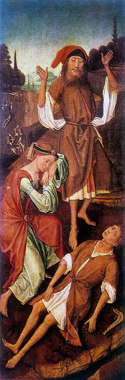 Adam and Eve Crying over the Body of Abel, c1440-1495 by Vrancke van der Stockt