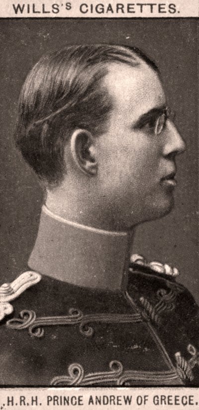 H.R.H Prince Andrew of Greece, 1908 by WD and HO Wills