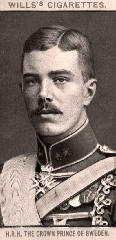 H.R.H The Crown Prince of Sweden, 1908 by WD and HO Wills