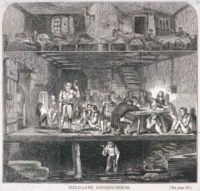 Field Lane Lodging House, London, 1847 by WG Mason