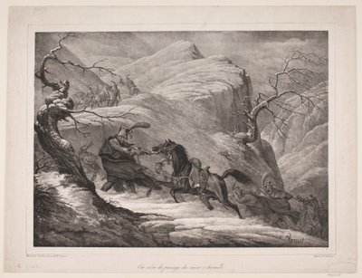 A Scene from the Passage of Mont St. Bernard by WIlhelm Heuer