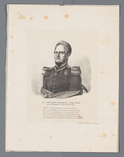 Lieutenant General J. van Geen, Commander-in-Chief of the Mobile Army by W.J. van Oosterzee