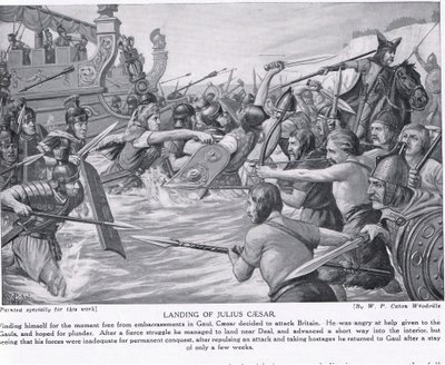 Landing of Julius Caesar, Illustration from 