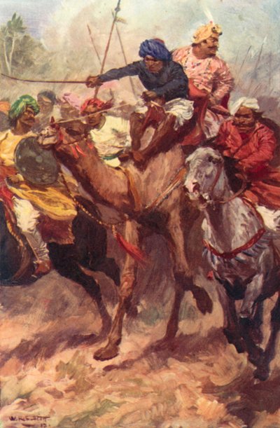 Escape of Suraja Dowla from Plassey by W.R.S. (after) Stott
