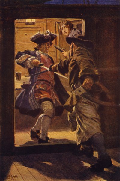 Illustration for Kidnapped by W.R.S. (after) Stott