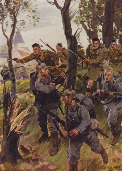 The Seaforth Highlanders rout the enemy by W.R.S. (after) Stott