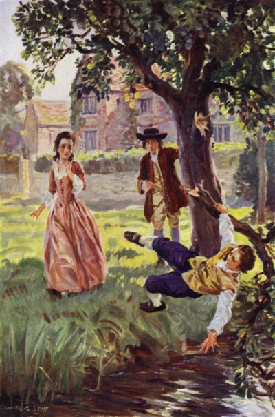 The Poor Lad Plumped Over Head and Ears into the Water by W.R.S. (after) Stott
