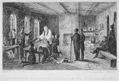 Inside Newgate Prison, Old Bailey, City of London by WT