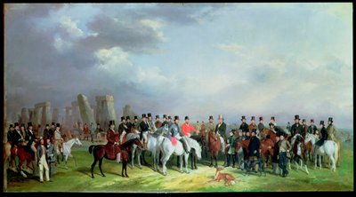 The Wiltshire Great Coursing Meeting Held at Amesbury, March 16, 17, 18, 19 And 20, 1847, With Stonehenge Beyond by W. Barraud
