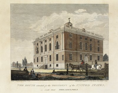 The House Intended for the President of the United States in Ninth Street Philadelphia by W. Birch and Son