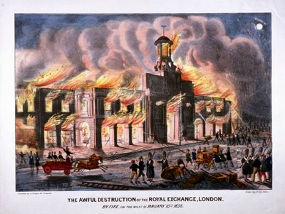 Royal Exchange 2nd Fire, London by W Clerk