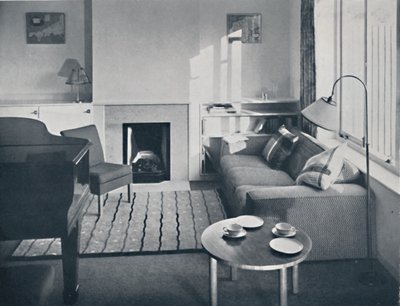 Elsa Booth - Living room which was planned to accommodate a grand pianoforte, 1939 by W. Dennis Moss