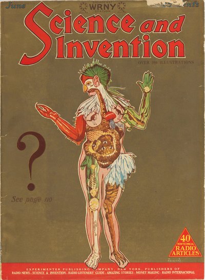 Cover of the Science and Invention Magazine, June 1927 by W. E. Reinicke