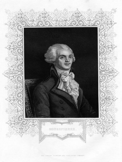 Maximilien Robespierre, one of the leaders of the French Revolution, 19th century by W H Moll