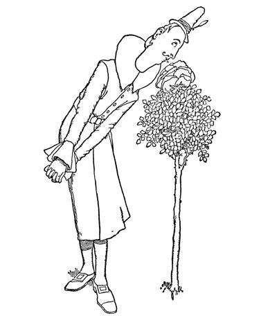 All Cares and Sorrows Were Forgotten By Him Who Inhaled Its Fragrance, c1930 by William Heath Robinson