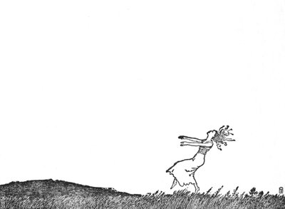 Dance She Must, Over Field and Meadow, c1930 by William Heath Robinson