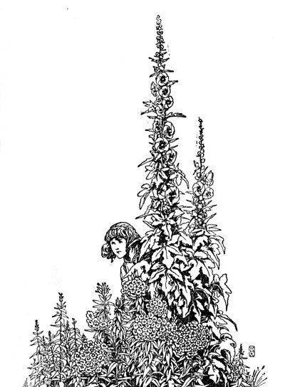 Gerda Knew Every Flower in the Garden, c1930 by William Heath Robinson