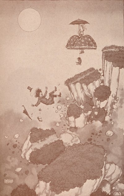 How the inventor of the aeroplane first got the idea during a landslip by William Heath Robinson