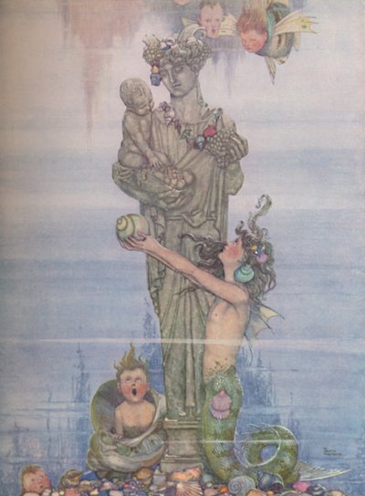 She Put The Statue Back In Her Garden by William Heath Robinson
