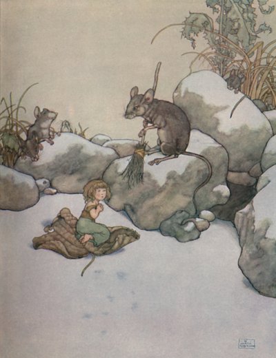 She Stood at the Door and Begged for a Piece of Barley-Corn by William Heath Robinson