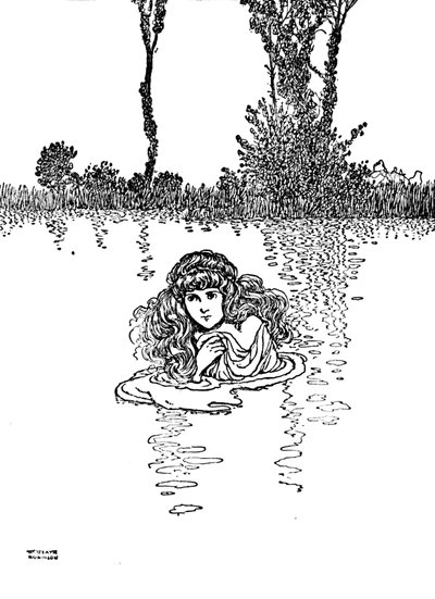 So Elise Took Off Her Clothes and Stepped into the Water, c1930 by William Heath Robinson