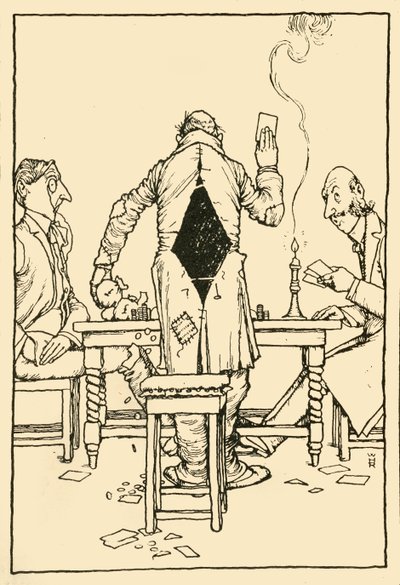 The Winning Card on the ace of diamonds, 1910 by William Heath Robinson
