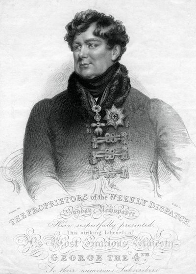 George IV, King of the United Kingdom and Hanover, 19th century by W. Holl