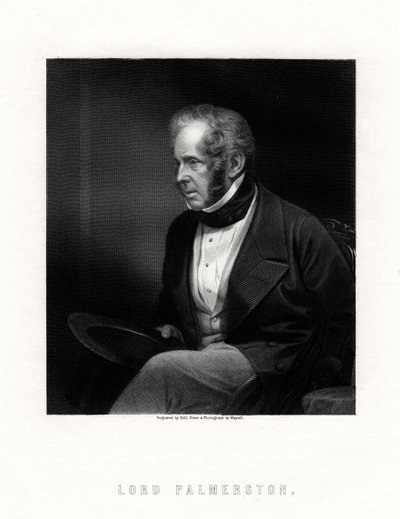 Lord Palmerston, British Prime Minister, 19th Century by W. Holl