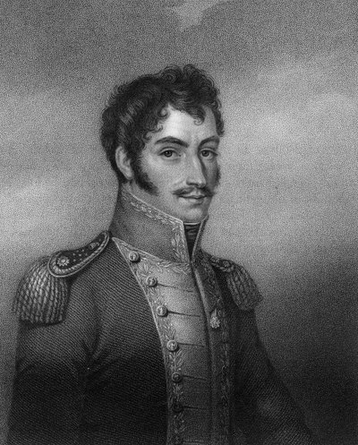Simon Bolivar, 19th century South American revolutionary, 1836 by W. Holl