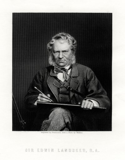 Sir Edwin Henry Landseer 1802-1873, British Painter, 19th century by W. Holl