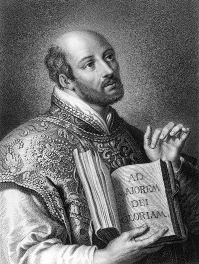 St Ignatius of Loyola, 16th century Spanish soldier and founder of the Jesuits, 1836 by W. Holl