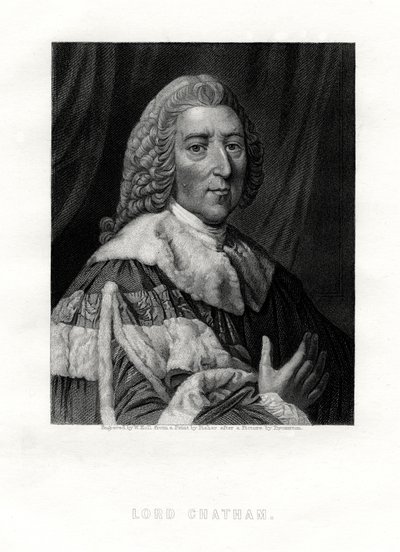 William Pitt, 1st Earl of Chatham, British Whig Statesman by W. Holl