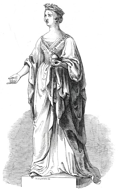 Marble statue of Her Majesty in the Royal Exchange by W. J. Linton