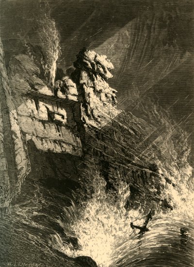 The Spouting Horn in a Storm, 1872 by W. J. Linton