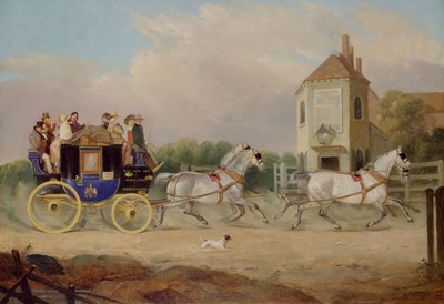 Stourbridge to Birmingham Royal Mail Coach by W. J. Pringle