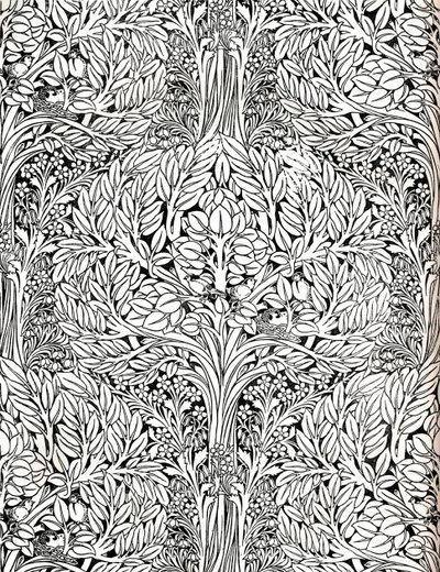 Wall-paper, Printed in Distemper Colour. Designed by H. Wilson by W Jackson