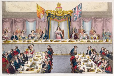 Queen Victoria Drinking the Health of the Citizens of London at the Guildhall Banquet by W. Lake