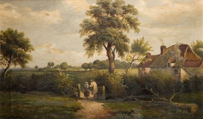 Cottage Scene, Marston Green by W P Cartwright