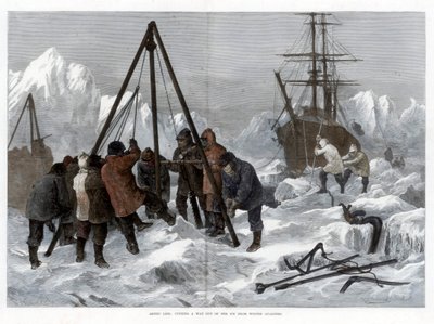 Arctic Life, Cutting a Way Out of the Ice from Winter Quarters, 1875 by W. Palmer