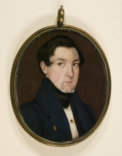 Miniature portrait of Ebenezer White, c.1837 by W. R. Herve